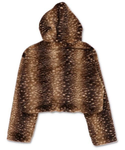 SPINNS(スピンズ)の「アニマル柄で主役級の可愛さ★フード付きショートファーブルゾン(ブルゾン・レディース・レオパード/アニマル・ONESIZE)」の16枚目の写真