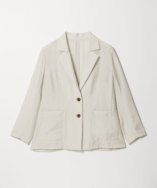 EMMEL REFINES（エメルリファインズ）の「＜EMMEL REFINES＞EM ライトシアー テーラード ジャケット（テーラードジャケット・レディース・ナチュラル/ライム・S/M）」の2枚目の写真