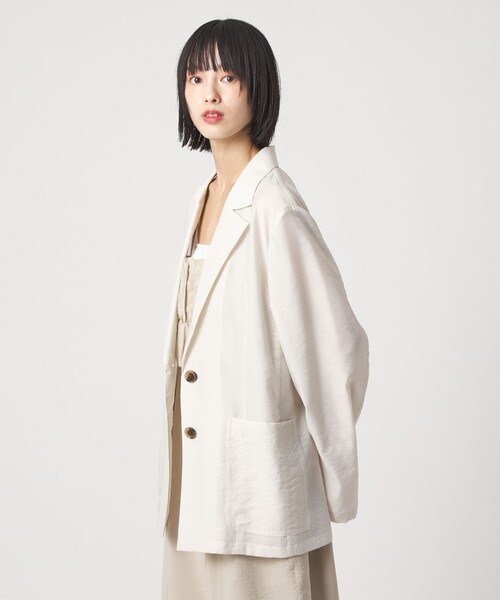 EMMEL REFINES（エメルリファインズ）の「＜EMMEL REFINES＞EM ライトシアー テーラード ジャケット（テーラードジャケット・レディース・ナチュラル/ライム・S/M）」の16枚目の写真