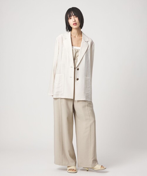 EMMEL REFINES（エメルリファインズ）の「＜EMMEL REFINES＞EM ライトシアー テーラード ジャケット（テーラードジャケット・レディース・ナチュラル/ライム・S/M）」の20枚目の写真