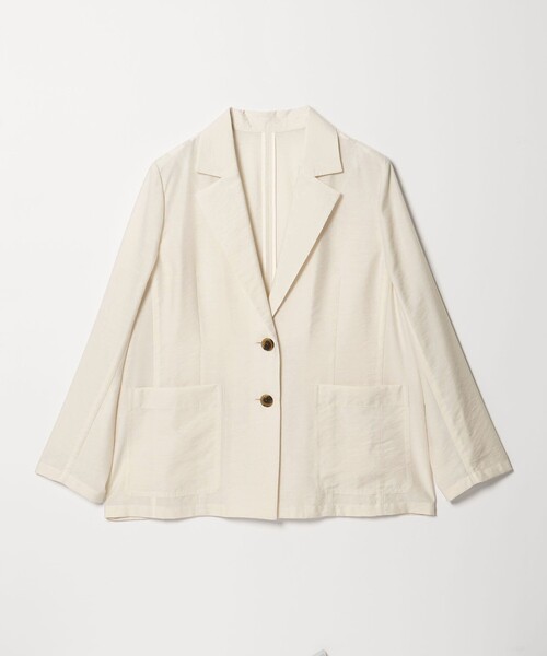 EMMEL REFINES（エメルリファインズ）の「＜EMMEL REFINES＞EM ライトシアー テーラード ジャケット（テーラードジャケット・レディース・ナチュラル/ライム・S/M）」の10枚目の写真