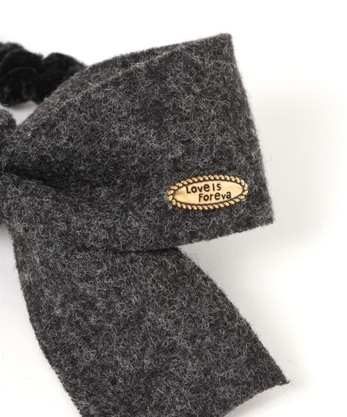 kutir（クティール）の「kutirlune／リボンニットヘアゴム（ヘアゴム・レディース・グレー/ブラウン/ホワイト・FREE）」の14枚目の写真