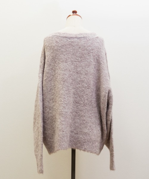 CLETTE(クレット)の「CLETTEオリジナルミックスニットVネックカーディガン(カーディガン/ボレロ・レディース・ライトベージュ/ブラウン/ピンク・4L/3L/LL)」の15枚目の写真
