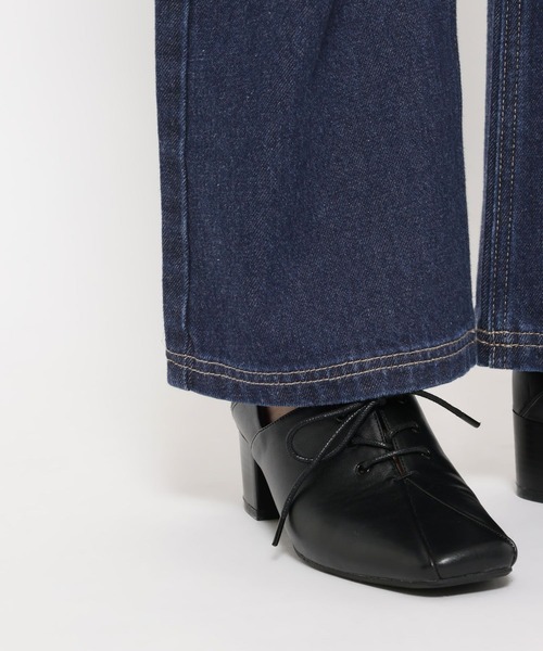 mysty woman(ミスティウーマン)の「KUROKIセミワイドデニムパンツ 636697(デニムパンツ・レディース・インディゴブルー/ブラック/ブルー・SMALL/MEDIUM)」の9枚目の写真