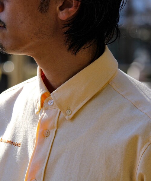 GLOSTER（グロスター）の「【気分を上げるフレーズ】ポジティブメッセージシャツ パート2（シャツ/ブラウス・メンズ・ホワイト/ストライプ/イエロー・S/L/M）」の12枚目の写真