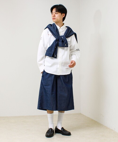 GLOSTER（グロスター）の「【気分を上げるフレーズ】ポジティブメッセージシャツ パート2（シャツ/ブラウス・メンズ・ホワイト/イエロー/ストライプ・S/M/L）」の9枚目の写真