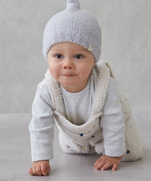 petit main（プティマイン）の「星刺しゅうサロペットカバーオール（ロンパース・キッズ・アイボリー/レッド・70cm/80ｃｍ）」の6枚目の写真