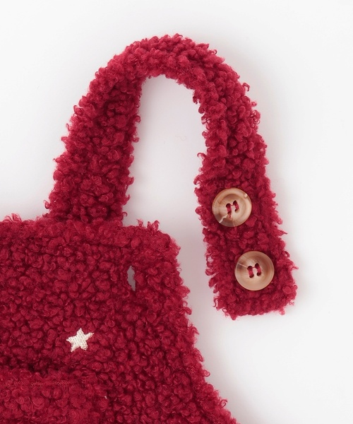 petit main（プティマイン）の「星刺しゅうサロペットカバーオール（ロンパース・キッズ・アイボリー/レッド・70cm/80ｃｍ）」の15枚目の写真