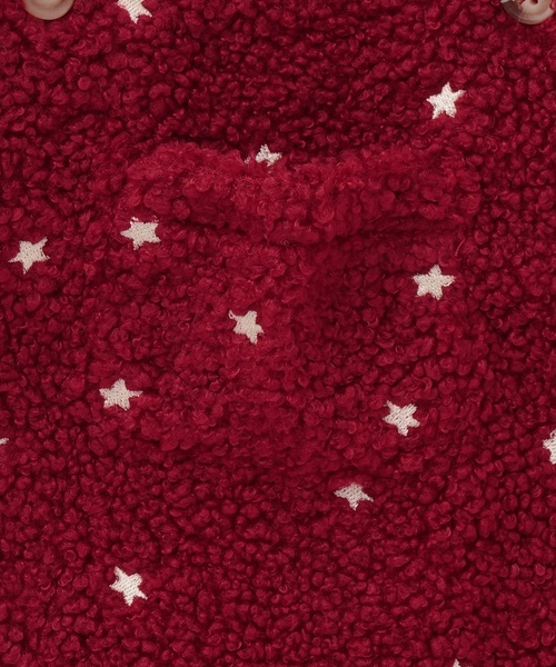 petit main（プティマイン）の「星刺しゅうサロペットカバーオール（ロンパース・キッズ・アイボリー/レッド・70cm/80ｃｍ）」の16枚目の写真