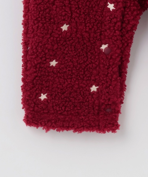 petit main（プティマイン）の「星刺しゅうサロペットカバーオール（ロンパース・キッズ・アイボリー/レッド・70cm/80ｃｍ）」の17枚目の写真