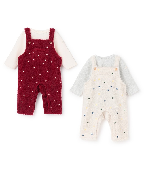 petit main（プティマイン）の「星刺しゅうサロペットカバーオール（ロンパース・キッズ・アイボリー/レッド・70cm/80ｃｍ）」の20枚目の写真