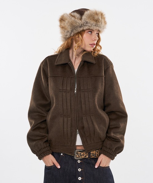 WISH FOR EVER（ウィッシュフォーエバー）の「2WAY FAKE FUR FLIGHT CAP / 2WAYフェイクファーフライトキャップ（キャップ・メンズ・ブラウン・FREE）」の5枚目の写真