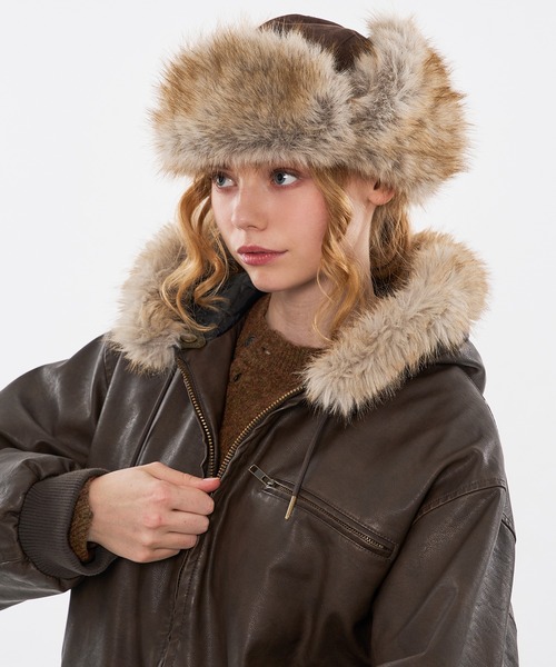 2WAY FAKE FUR FLIGHT CAP / 2WAYフェイクファーフライトキャップ