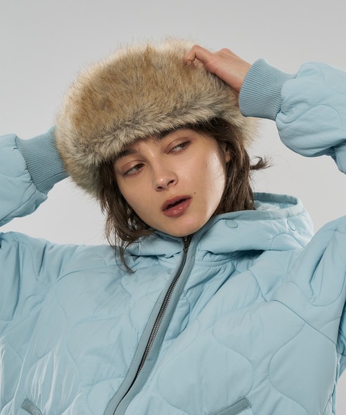 WISH FOR EVER（ウィッシュフォーエバー）の「2WAY FAKE FUR FLIGHT CAP / 2WAYフェイクファーフライトキャップ（キャップ・メンズ・ブラウン・FREE）」の16枚目の写真