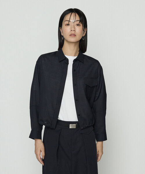 COMME CA(コムサ)の「〔 TALLサイズ 〕 T/W平ボイル シャツジャケット(その他アウター・レディース・ネイビー・15号/13号)」の8枚目の写真