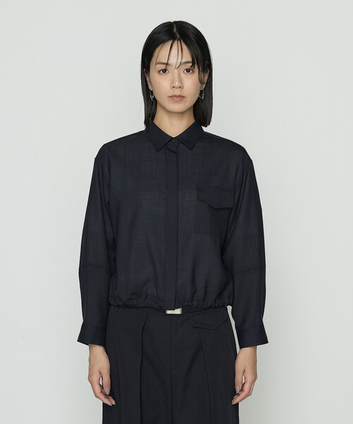 COMME CA(コムサ)の「〔 TALLサイズ 〕 T/W平ボイル シャツジャケット(その他アウター・レディース・ネイビー・15号/13号)」の9枚目の写真