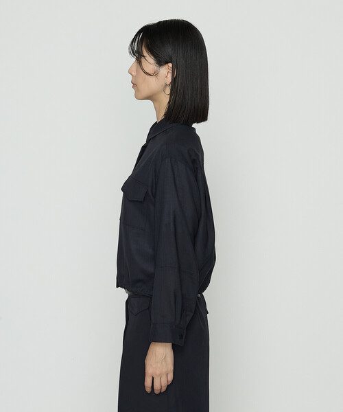 COMME CA(コムサ)の「〔 TALLサイズ 〕 T/W平ボイル シャツジャケット(その他アウター・レディース・ネイビー・15号/13号)」の10枚目の写真