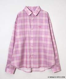 レディースのシャツ/ブラウス（ピンク/桃色系・サテン）ファッション