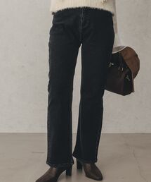 ブーツカット」に該当するブラック/黒色系のレディースファッション