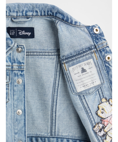 GAP（ギャップ）の「くまのプーさん アイコンデニムジャケット (ベビー)（デニムジャケット・キッズ・インディゴブルー・60cm/70cm/80ｃｍ/90cm）」の3枚目の写真