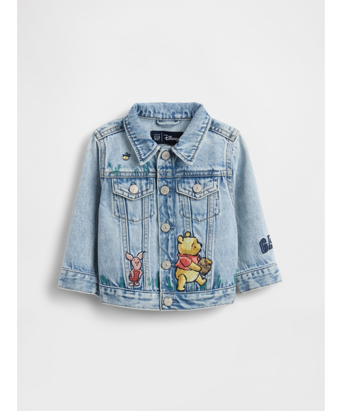 GAP（ギャップ）の「くまのプーさん アイコンデニムジャケット (ベビー)（デニムジャケット・キッズ・インディゴブルー・60cm/70cm/80ｃｍ/90cm）」の2枚目の写真