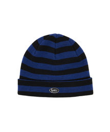 1011GALLERY（ワンゼロワンワンギャラリー）の「1011 Gallery Stripe Beanie-Blue（ニットキャップ/ビーニー）」