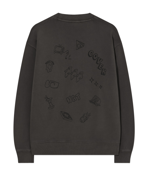 COVERNAT(カバーナット)の「ドローインググラフィックピグメントスウェット Pigment Brown(スウェット・メンズ・その他・S/M/L/XL)」の2枚目の写真