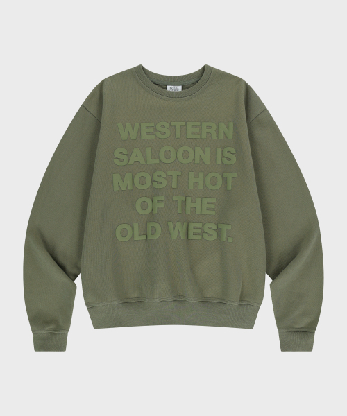 THEVINYLHOUSE(ザバイニルハウス)の「OLD WEST TYPO SWEATSHIRT KHAKI(スウェット・メンズ・その他・S/M/L)」の1枚目の写真