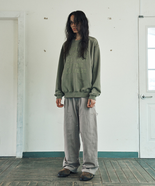 THEVINYLHOUSE(ザバイニルハウス)の「OLD WEST TYPO SWEATSHIRT KHAKI(スウェット・メンズ・その他・S/M/L)」の5枚目の写真