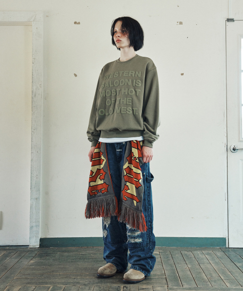 THEVINYLHOUSE(ザバイニルハウス)の「OLD WEST TYPO SWEATSHIRT KHAKI(スウェット・メンズ・その他・S/M/L)」の6枚目の写真