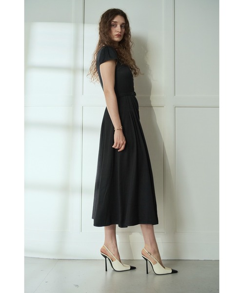 Estella.K(エステラケー)の「Hazel Denim Dress キャップスリーブデニムドレス(ワンピース・レディース・ブラック/インディゴブルー/モーブ系・FREE)」の6枚目の写真