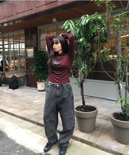 LMCの「CNTRST ST DOUBLE KNEE DENIM PANTS gray(デニムパンツ・レディース・その他・S/M/L)」の4枚目の写真