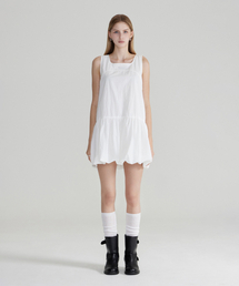 Fallett（ファレット）の「バルーンレイヤードワンピースホワイト（ワンピース）」