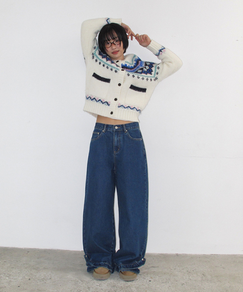 RONRON(ロンロン)の「NORDIC FAIR ISLE KNIT CARDIGAN IVORY(カーディガン/ボレロ・レディース・その他・FREE)」の2枚目の写真