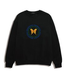 OUSE（オウズ）の「バタフライモザイクオーバーサイズスウェット (DPLTS005) ブラック（スウェット）」