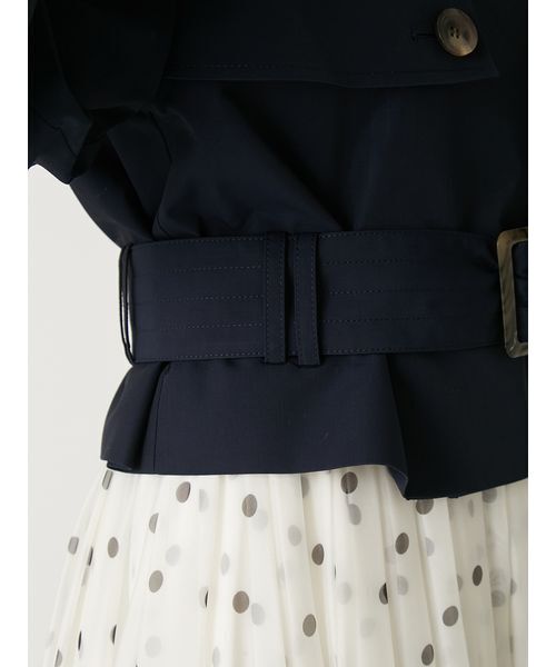 FRAY I.D（フレイアイディー）の「ボリュームスリーブショートトレンチコート／撥水（トレンチコート・レディース・ライトベージュ/ベージュ/ネイビー・0/1）」の12枚目の写真