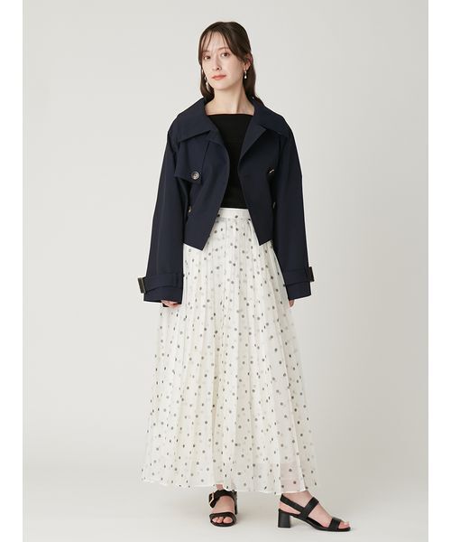 FRAY I.D（フレイアイディー）の「ボリュームスリーブショートトレンチコート／撥水（トレンチコート・レディース・ライトベージュ/ベージュ/ネイビー・0/1）」の17枚目の写真