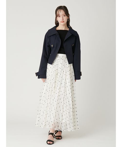 FRAY I.D（フレイアイディー）の「ボリュームスリーブショートトレンチコート／撥水（トレンチコート・レディース・ライトベージュ/ベージュ/ネイビー・0/1）」の19枚目の写真