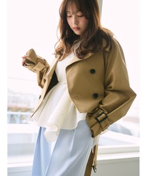 FRAY I.D | ボリュームスリーブショートトレンチコート／撥水(トレンチコート)