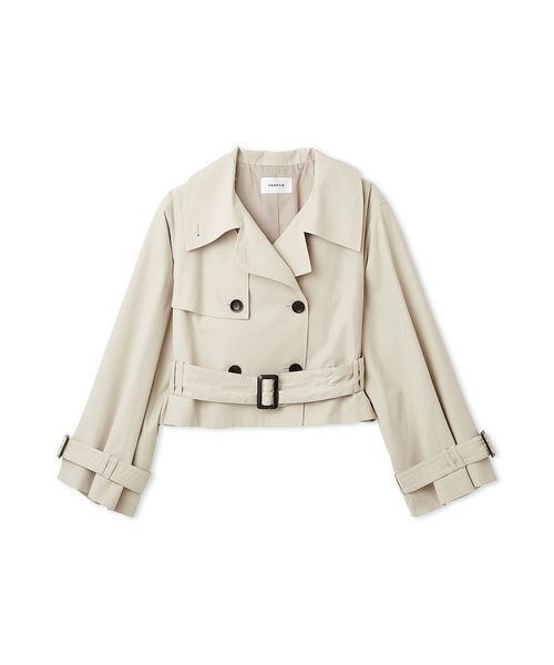 FRAY I.D（フレイアイディー）の「ボリュームスリーブショートトレンチコート／撥水（トレンチコート・レディース・ライトベージュ/ベージュ/ネイビー・0/1）」の22枚目の写真