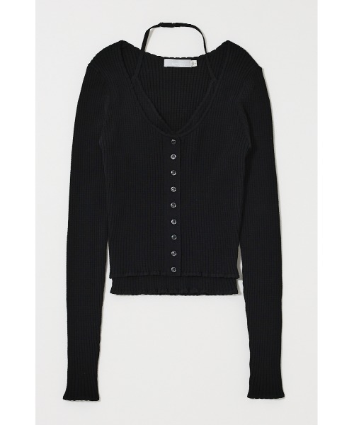 MOUSSY（マウジー）の「【26年SS新作】HALTER NECK DOUBLE ニットトップス（ニット/セーター・レディース・グレー系その他2/ブラック/アイボリー/ブラウン系その他2・FREE）」の5枚目の写真