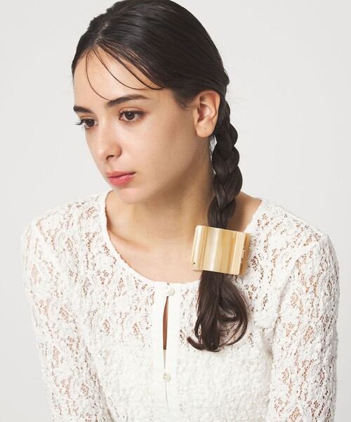 green label relaxing(グリーンレーベルリラクシング)の「【WEB限定】スクエアマーブル ヘアクリップ(バレッタ/ヘアクリップ・レディース・グレー系/オフホワイト/ベージュ/ダークブラウン/ブラウン系・FREE)」の19枚目の写真