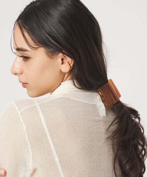 green label relaxing(グリーンレーベルリラクシング)の「【WEB限定】スクエアマーブル ヘアクリップ(バレッタ/ヘアクリップ・レディース・グレー系/オフホワイト/ベージュ/ダークブラウン/ブラウン系・FREE)」の22枚目の写真