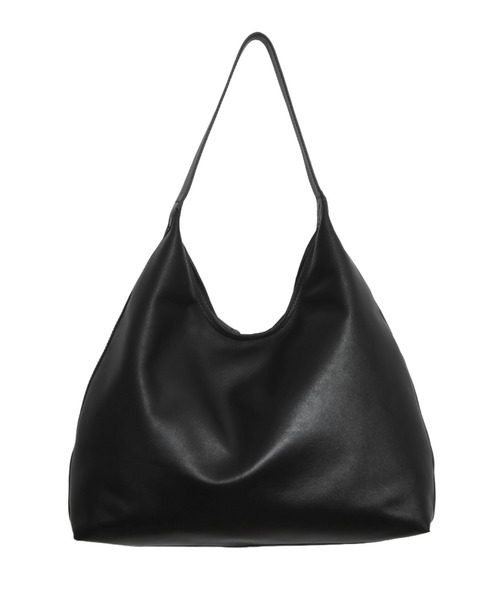 YArKA（ヤーカ）の「【YArKA/ヤーカ】real leather round design one handle big bag [wam10] / リアルレザーワンハンドルデザインビッグバッグ（トートバッグ・レディース・ブラック・FREE）」の2枚目の写真