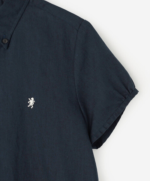 GYMPHLEX(ジムフレックス)の「Gymphlex | フレンチスリーブ ボタンダウンシャツワンピース WOMEN(シャツワンピース・レディース・ネイビー・14)」の14枚目の写真