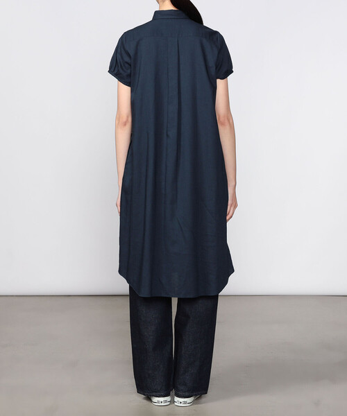 GYMPHLEX(ジムフレックス)の「Gymphlex | フレンチスリーブ ボタンダウンシャツワンピース WOMEN(シャツワンピース・レディース・ネイビー・14)」の10枚目の写真