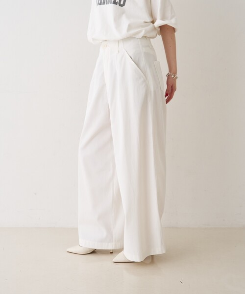 Rouge vif Anna（ルージュヴィフアンナ）の「ポリコットン撥水ワイドパンツ（その他パンツ・レディース・ベージュ/オフホワイト・36/38）」の16枚目の写真