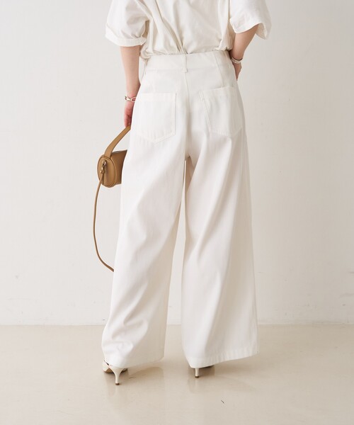 Rouge vif Anna（ルージュヴィフアンナ）の「ポリコットン撥水ワイドパンツ（その他パンツ・レディース・ベージュ/オフホワイト・36/38）」の14枚目の写真