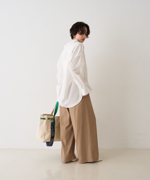 Rouge vif Anna（ルージュヴィフアンナ）の「ポリコットン撥水ワイドパンツ（その他パンツ・レディース・ベージュ/オフホワイト・36/38）」の10枚目の写真