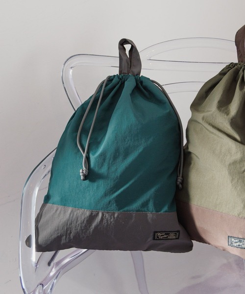 GLOBAL WORK（グローバルワーク）の「洗えるスクール巾着L/641386（ハンドバッグ・キッズ・グレー系その他3/ピンク/グリーン/ホワイト/ブルー系その他4/その他/グレー系その他/ライトブルー/ブラック/カーキ・FREE）」の6枚目の写真